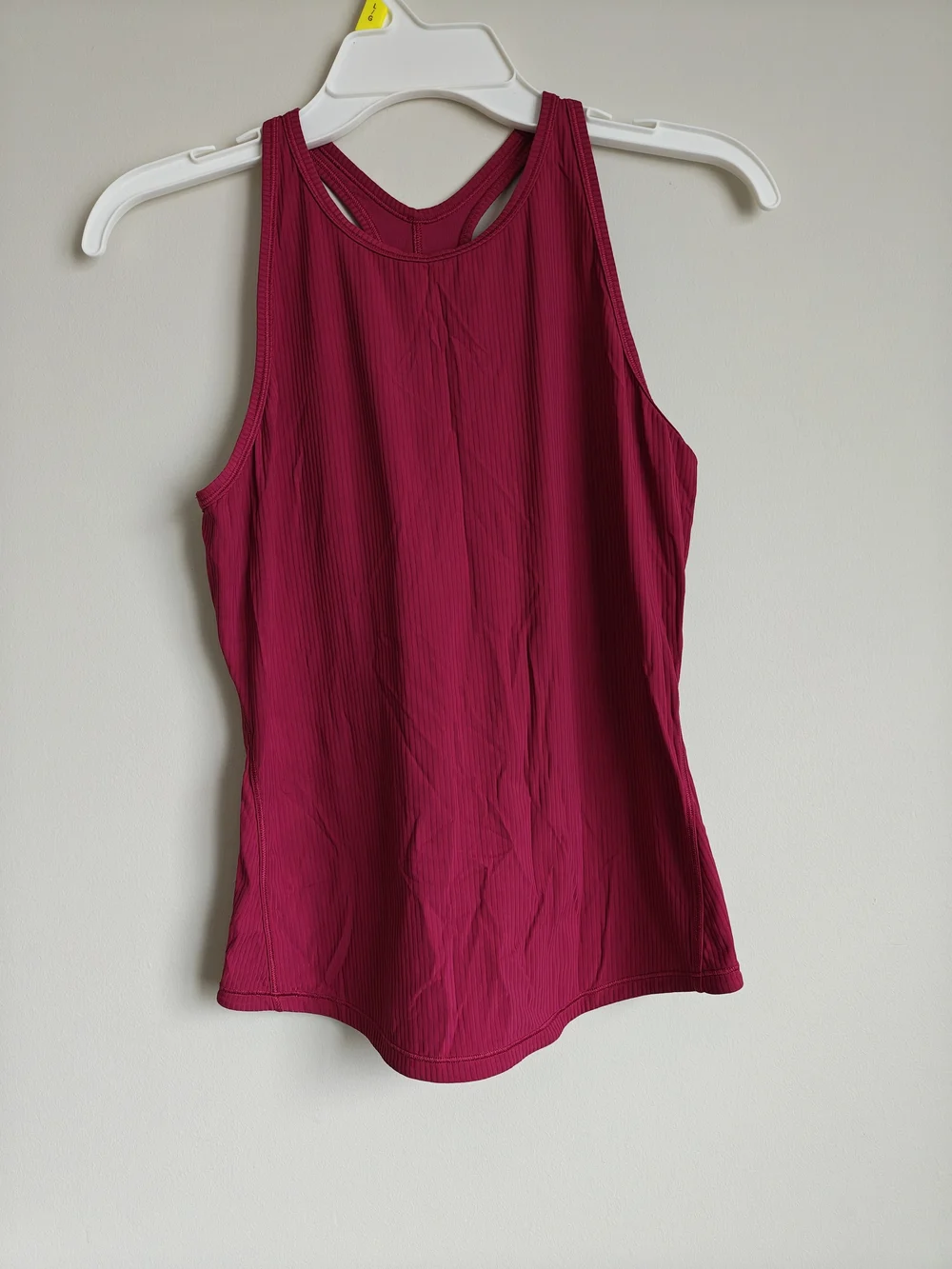 🍋 Lululemon Ribbed Racerback Tank Top - Raspberry Pink Ptp 16 - Picture 2 of 7